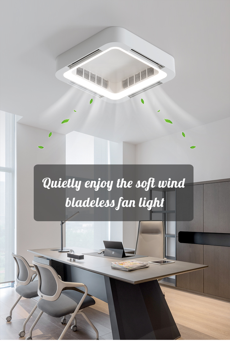 LED Bladeless Ceiling with Light