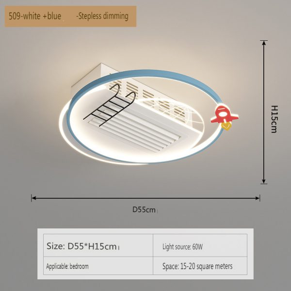 Low profile ceiling fan
