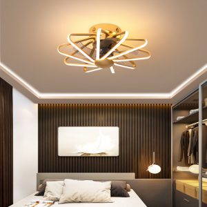 Golden ceiling fan light