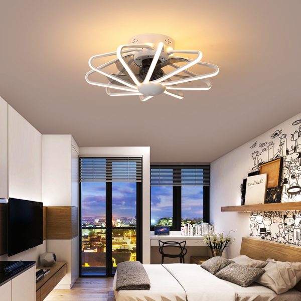 White ceiling fan light