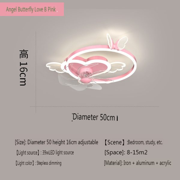 360 degree rotating ceiling children's fan light
