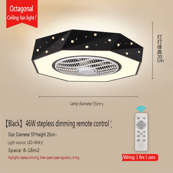 Ceiling children's bedroom fan light,
