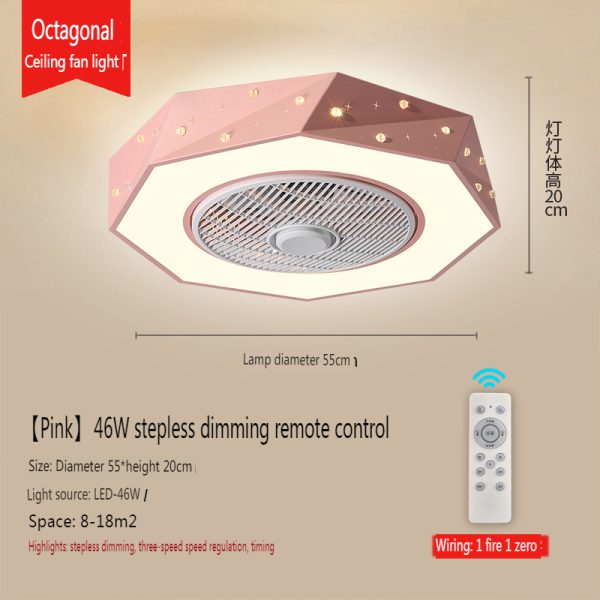 Ceiling children's bedroom fan light,