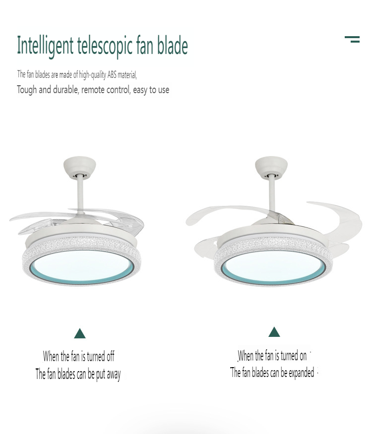 Variable Frequency LED Ceiling Fan Light