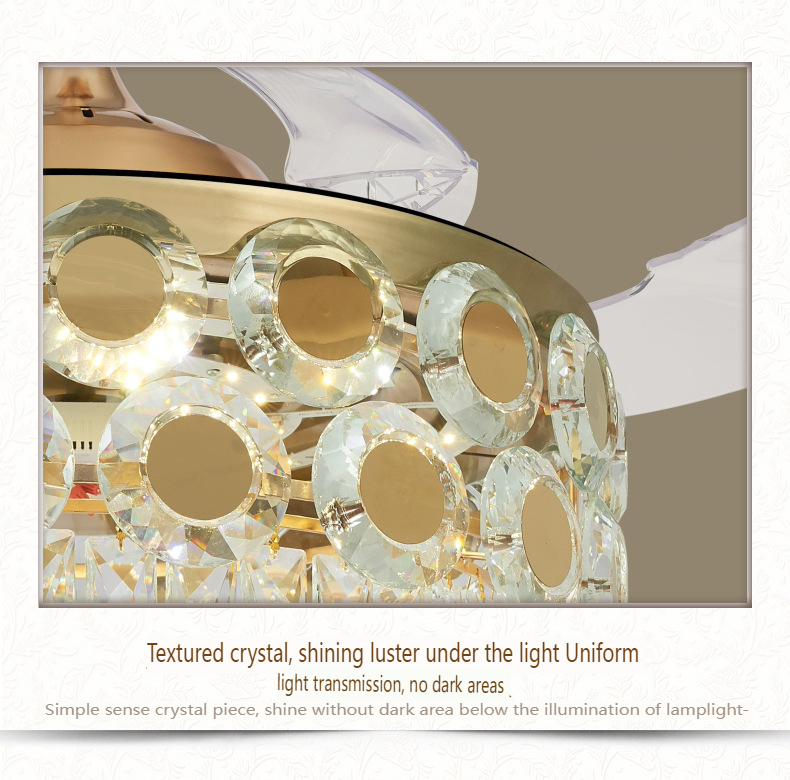 OEM & ODM Crystal Ceiling Fan Light