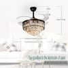 European Luxury Crystal Chandelier Ceiling Fan Light