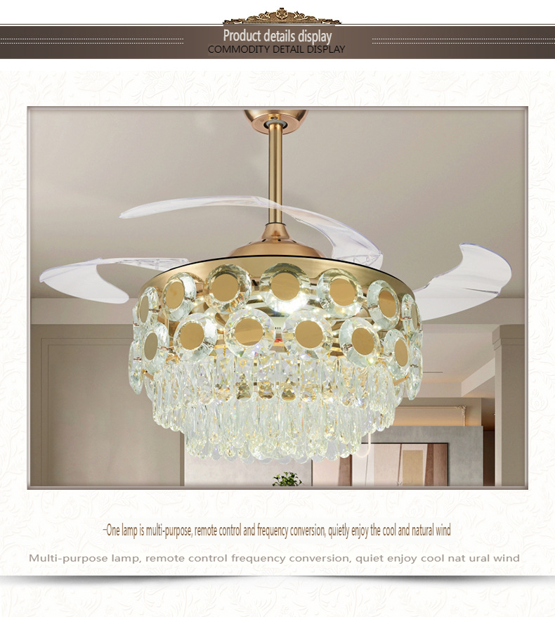 OEM & ODM Crystal Ceiling Fan Light