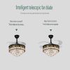 European Luxury Crystal Chandelier Ceiling Fan Light