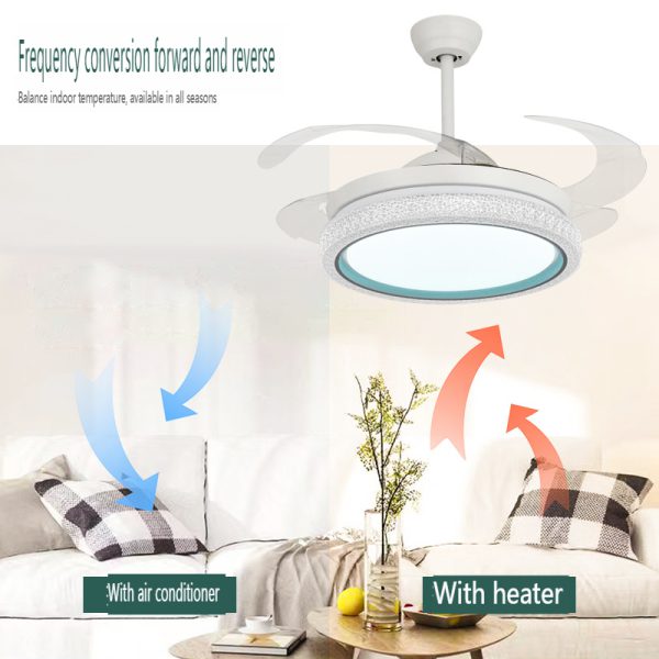 Variable Frequency LED Ceiling Fan Light