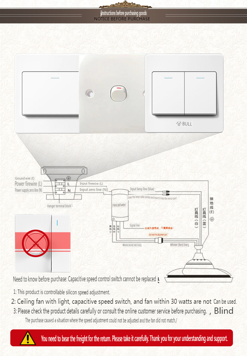 OEM & ODM Crystal Ceiling Fan Light