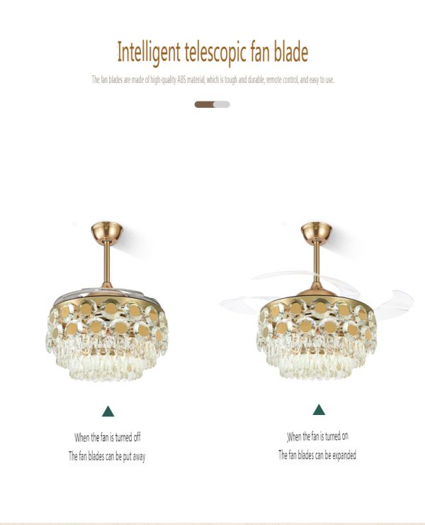 OEM & ODM Crystal Ceiling Fan Light