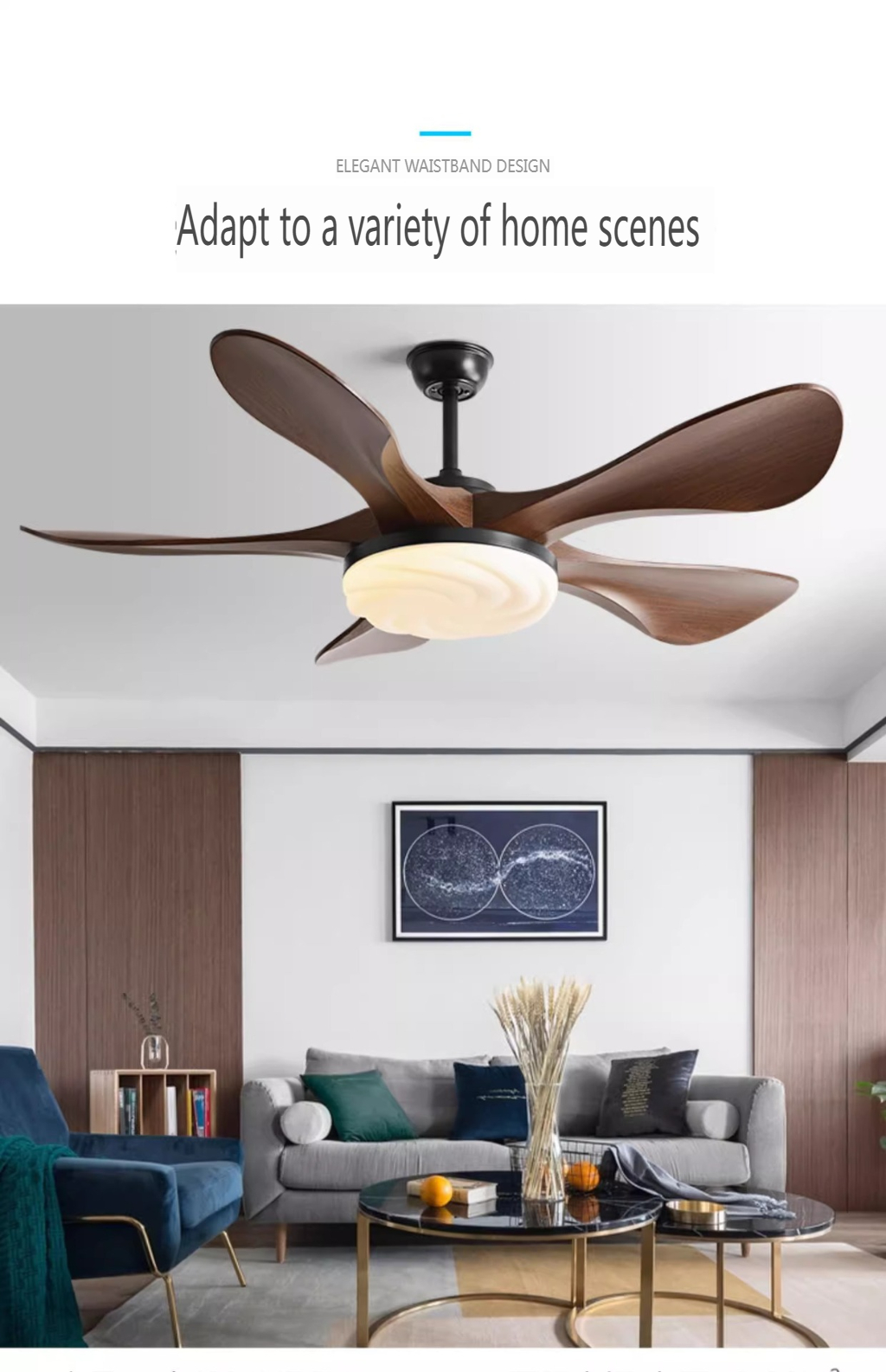 Modern Ceiling Fan with Light