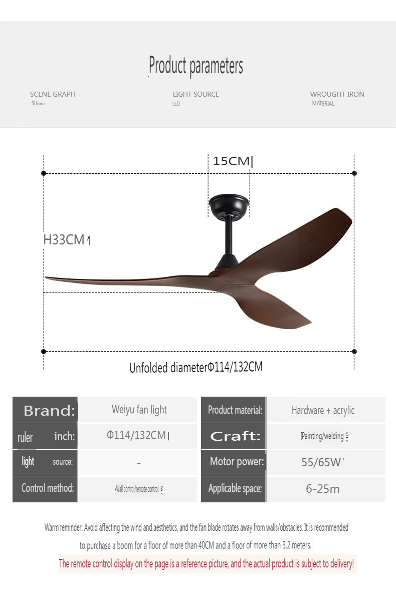 Modern ABS Ceiling Fan