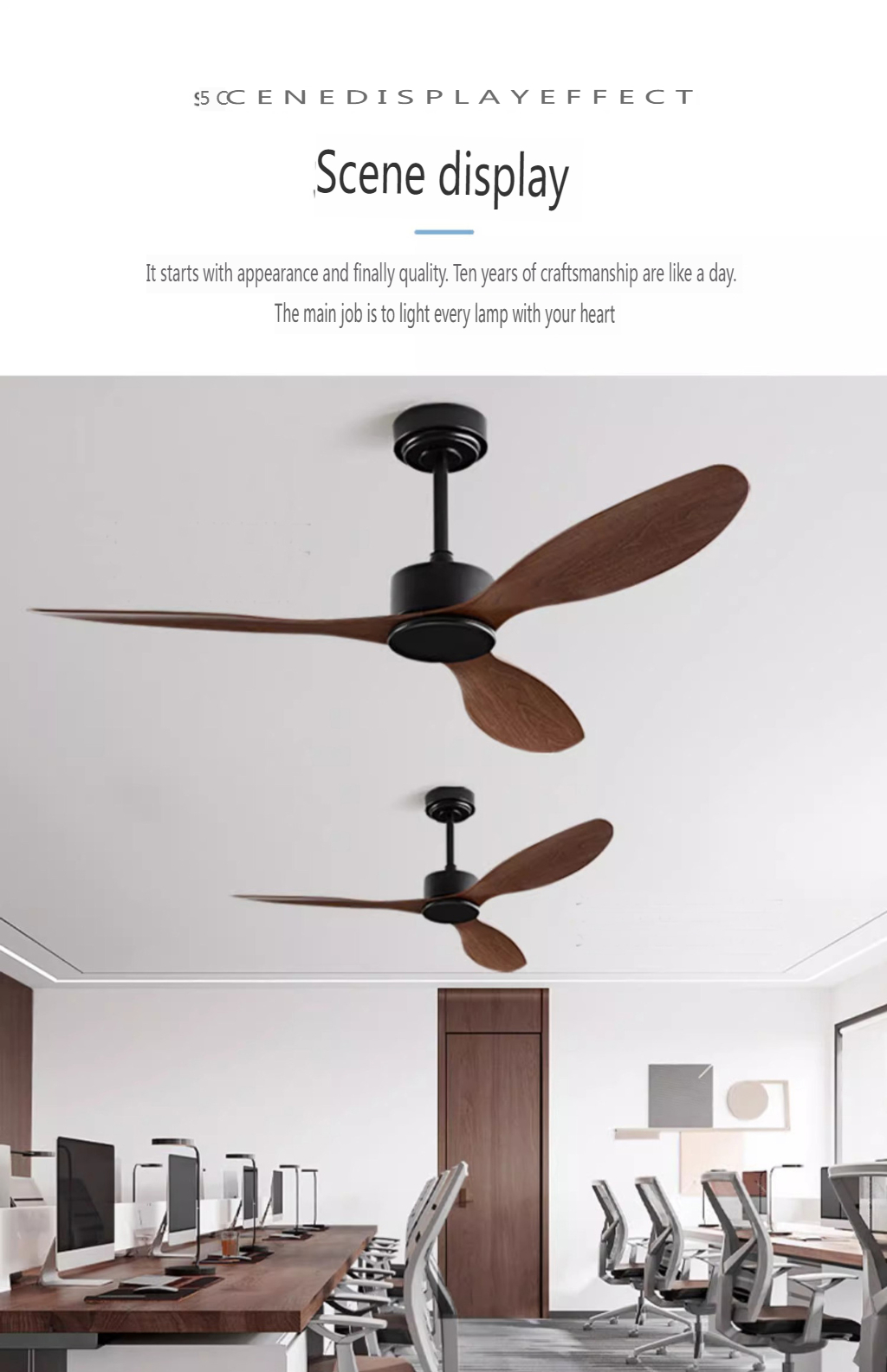 Modern Ceiling Fan with Light
