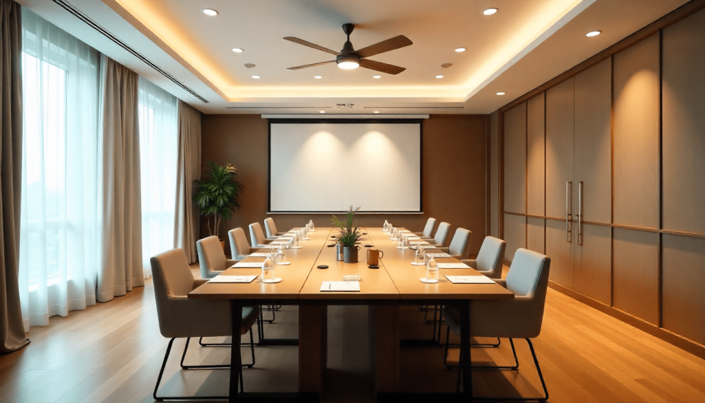 Conference and banquet halls ceiling fans